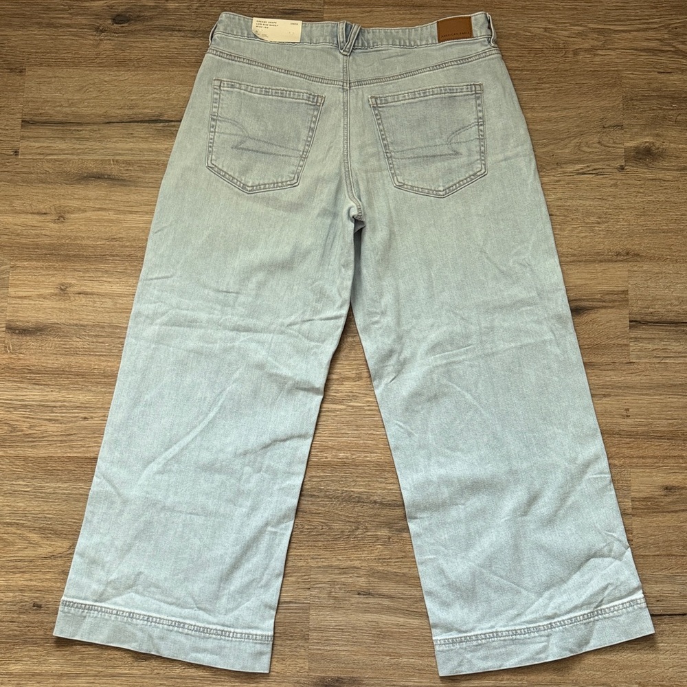 American Eagle Light Blue Denim Wide Leg Women's Jeans NWT - Picture 5 of 5